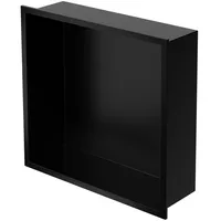 Luxebath Wandnische aus Edelstahl 30x30x10 cm Schwarz Duschnische mit