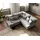 DeLife Ecksofa Clovis Hellgrau Strukturstoff Ottomane Rechts Modulsofa