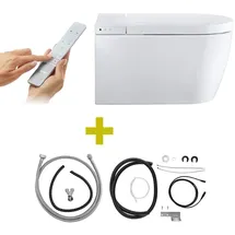 Duravit SensoWash Starck f Wand-Dusch-WC Plus Compact mit WC-Sitz Weiß
