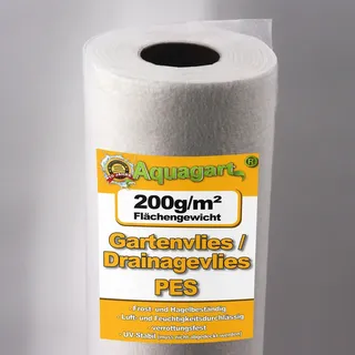 Aquagart Geotextilvlies 47,5m2 Unkrautvlies 200g 1,9m