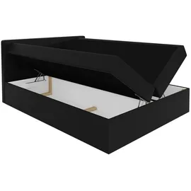 Mirjan24 Boxspringbett Luanda, Doppelbett mit zwei Bettkästen und Matratze, Ehebett (Farbe: Manila 02, Größe: 140x200 cm) - Beige