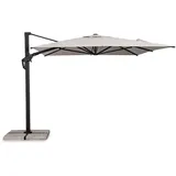 BIZZOTTO Ampel-Sonnenschirm ARIS, 400 x 300 cm - Grau - Aluminiumgestell - drehbar