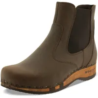 woody Damen Jutta Clog Stiefelette, Caffe, Größe 38
