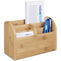 Relaxdays Schreibtisch-Organizer Holz Braun 1 St.