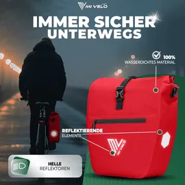 MIVELO 2in1 Fahrradtasche für Gepäckträger CAPAX 20L vollreflektierend