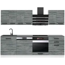 Belini Küchenzeile 240 cm Grau