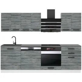 Belini Küchenzeile 240 cm Grau