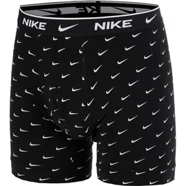 Nike Essential Cotton Stretch Boxershorts schwarz/grau/blau S 3er Pack