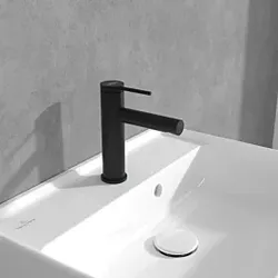 Villeroy und Boch Loop + Friends Einhebel-Waschtischarmatur TVW106103153K5 ohne Ablaufgarnitur, matt black