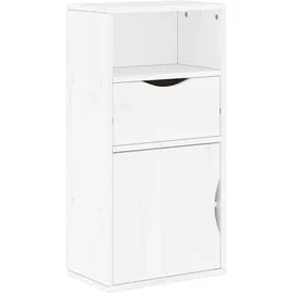 vidaXL Wohnwand mit Stauraum ODDA Weiß Massivholz Kiefer