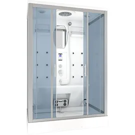 AcquaVapore Dampfdusche Sauna Dusche Duschkabine D27-EH-EC-EA 140x90 cm MIT 2K Scheiben Versiegelung