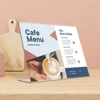 Europel 350001-Tischaufsteller schräg, L-Ständer, für DIN A4, Acryl glasklar,