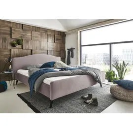 Atlantic Home Collection Polsterbett "Tamiga", lila (flieder), B:142cm H:99cm L:217cm, ATLANTIC HOME COLLECTION, Betten, Polsterbett ohne Bettkasten Bettgestell Polsterbett, mit Massivholzfüße