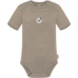 normani Outdoor Sports Baby Merino Body Kurzarm Tauranga in Beige | Gr.: 98