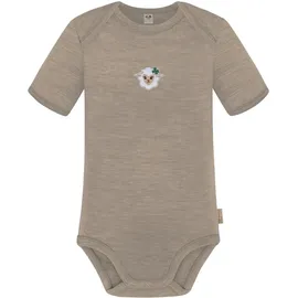 normani Outdoor Sports Baby Merino Body Kurzarm Tauranga in Beige | Gr.: 98