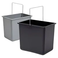 HAILO Einbaumülleimer 18 l Schwarz-Grau