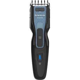 TAURUS Nixus One Haarschneider aus Edelstahl, 7 Schnittstufen, 8000 U/min, Betriebsdauer 60 Min, kabellos, Safe-Cut-System, Click- & Clean-Kopf, Zubehör im Lieferumfang enthalten