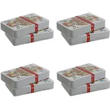 NORDIC SCHILLER NS Spielkarten Kartenspiel Rommé Profiqualität für Rommé, Bridge,Canasta Poker oder Skat 55 Blatt BLAU und ROT (8-Deck (4X ROT-4x Blau))