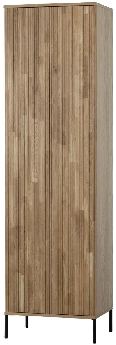 Schrank Gravure aus Eichenholz, modern skandinavisch, Natur, mit Push-to-Open-System und flexiblen Einlegeböden