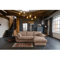 KAWOLA Sofa ASOKA Ecksofa Bettsofa Schlafsofa mit Stauraum Cord