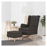 tinkaro Sessel Schaukelsessel CUITIM Stoff Lesesessel Ruhesessel Dunkelgrau (1-St) grau