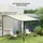 Outsunny Ersatzdach für Pergola 3 x 2,5 m Beige