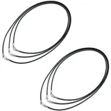 QZKJQDD 6 Stück Lederband für Kette, 2mm Lederband Halskette, Armband Lederkette Herren, Lederbänder für Ketten, Lederhalsband Damen,Lederkette mit Karabinerverschluss für Männer Herren(45/55/70CM)