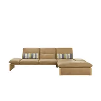 KOINOR Leder-Ecksofa mit Massivholzrahmen aus Wildeiche Humfrey , braun , Maße (cm): B: 314 H: 93 T: 159.0
