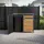 ML-Design Mülltonnenbox 132 x 80 x 116,3 cm braun