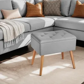 Tectake Sitzbank Ranya Gepolstert Grau 51 x 37,5 x 45,5 cm