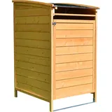 Mülltonnenverkleidung Braun Einzelbox 2x 120L oder 240L Gartenbox Zinkdach Holz - Schwarz