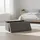 Relaxdays Sitzbank Truhenbank Dunkelgrau 76 x 38 x 38 cm