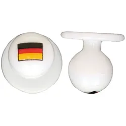 Exner Kugelknöpfe Farbe weiß mit Deutschland (12 Stück)