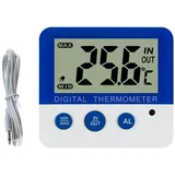 Gellvann Digitales Gefrier-Thermometer/Kühlschrank mit Magnet und Stander Digital Gefrierthermometer mit Alarmanzeige LED Max/Min Gefrierschrank Thermometer für Küche zu Hause