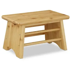 Relaxdays Fußbank Bambus 21,5 x 20 x 33 cm Natur