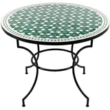 Orientalischer MOSAIKTISCH "MAAR" ø 100cm Esstisch MAROKKO Gartentisch