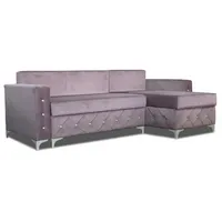 JVmoebel Ecksofa Ecksofa Samt Couch Schlafsofa Luxus Möbel Wohnlandschaft Sofa L-form, Made in Europa rosa