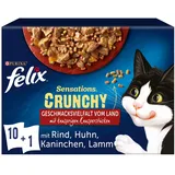 FELIX Sensations Crunchy Katzenfutter nass in Gelee Sorten-Mix 6 x 85 g
