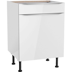 Unterschrank OPTIFIT „Aken“ Schränke Gr. B/H/T: 60 cm x 87 cm x 58,4 cm, weiß (weiß hochglanz, weiß) Küchenunterschrank Unterschränke