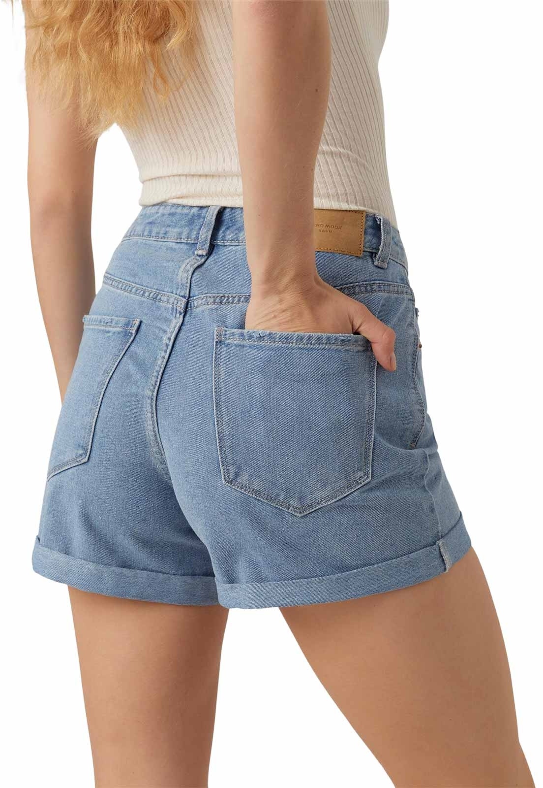 Vero Moda Jeans Shorts Zuri in hellblauem Stonewash-M