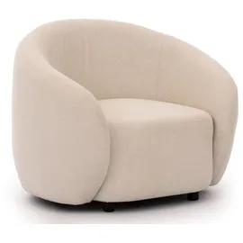 s-style möbel Cocktailsessel Roundi Bouclé 90 x 76 x 80 cm Weiß