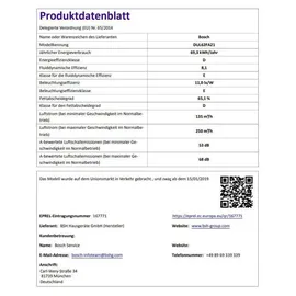 Bosch DUL62FA21 Unterbauhaube 60 cm