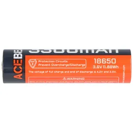 AceBeam 18650 Li-Ion Akku 3.100mAh, 25A, mit Schutzschaltung, 69,70mm x 18,7mm