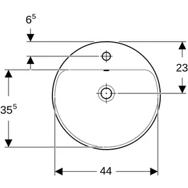Geberit VariForm Einbauwaschtisch rund 48 x 48 cm (500705002)