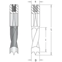 Guhdo HW-Kombi-Dübellochbohrer D10 l27 L57,5 R