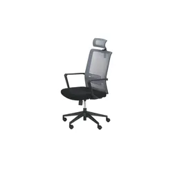 Bürodrehstuhl mit Kopfstütze  Zusam , schwarz , Maße (cm): B: 68 H: 120,5 T: 75