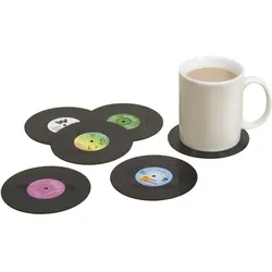 Gift Republic Untersetzer Set Schallplatten 6-tlg.