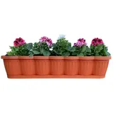 Buri Balkonkasten 80 x 20 x 16,5 cm Rot