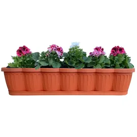 Buri Balkonkasten 80 x 20 x 16,5 cm Rot