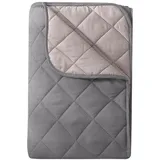 Wometo Sommerbett, grau Textil, 200x200 cm, OEKO-TEX Schlaftextilien, Bettdecken